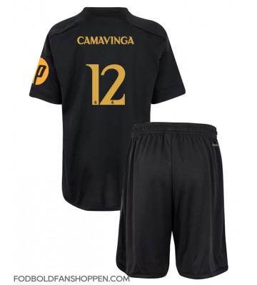 Real Madrid Eduardo Camavinga #12 Tredjetrøje Børn 2023-24 Kortærmet (+ Korte bukser)